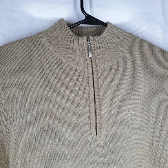 Greenland Mens Sweater 1/4 zip Pullover L Wool - Picture 2 of 6